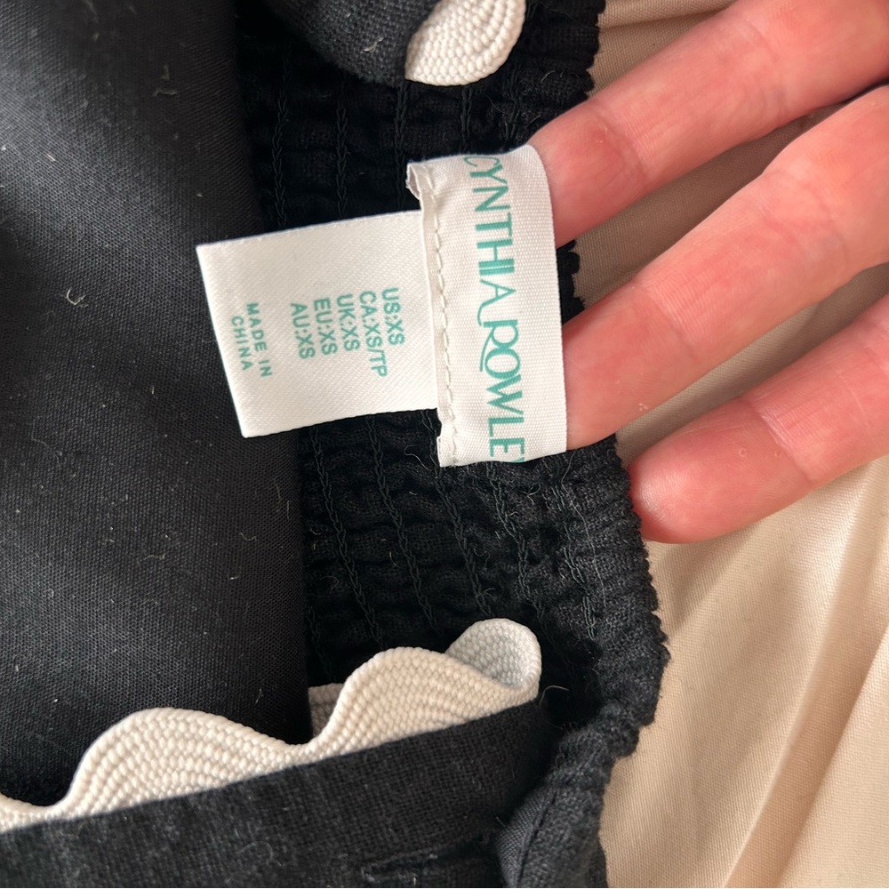 Cynthia Rowley Black Maxi Dress with White Accents - Picture 5 of 5
